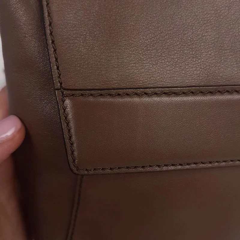 Salvatore Ferragamo Brown Leather Abbey Crossbody Bag