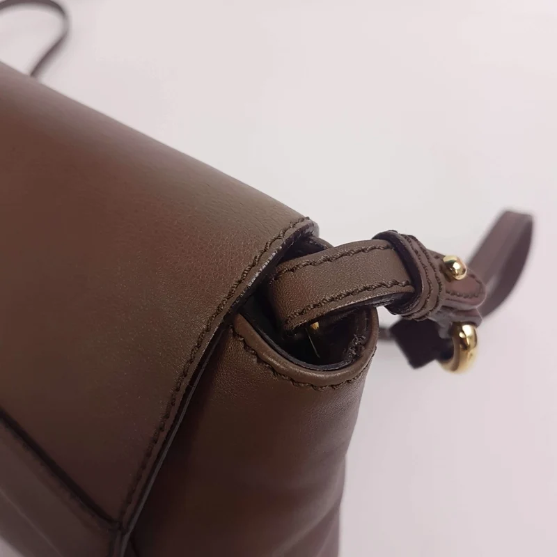 Salvatore Ferragamo Brown Leather Abbey Crossbody Bag