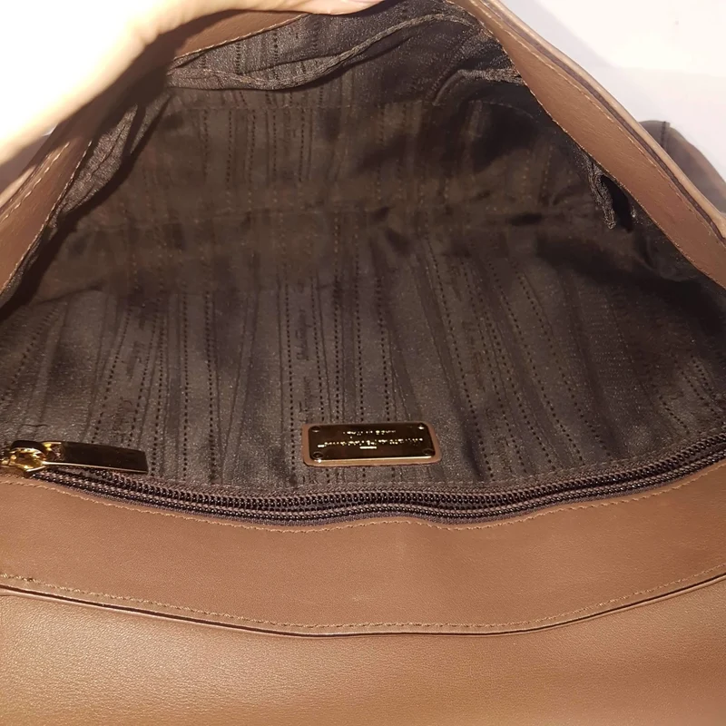 Salvatore Ferragamo Brown Leather Abbey Crossbody Bag