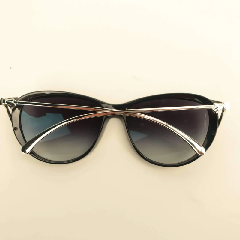 Chanel Cat Eye Bow Sunglasses Black
