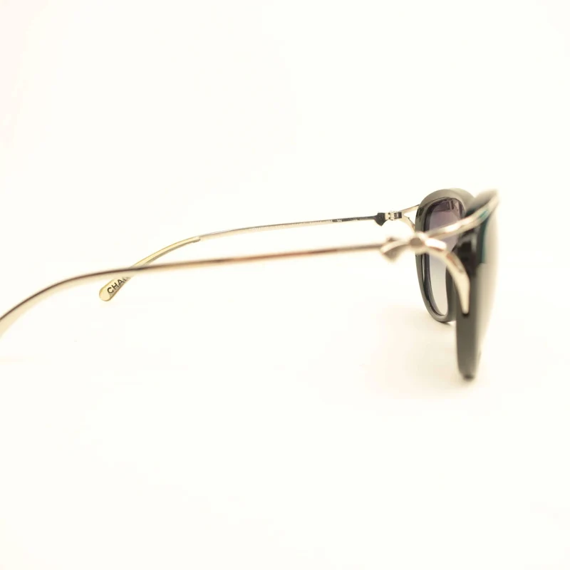 Chanel Cat Eye Bow Sunglasses Black