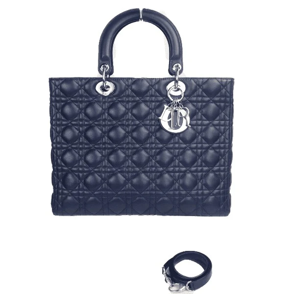 Dior Lady Dior Large Lambskin Shoulder Bag