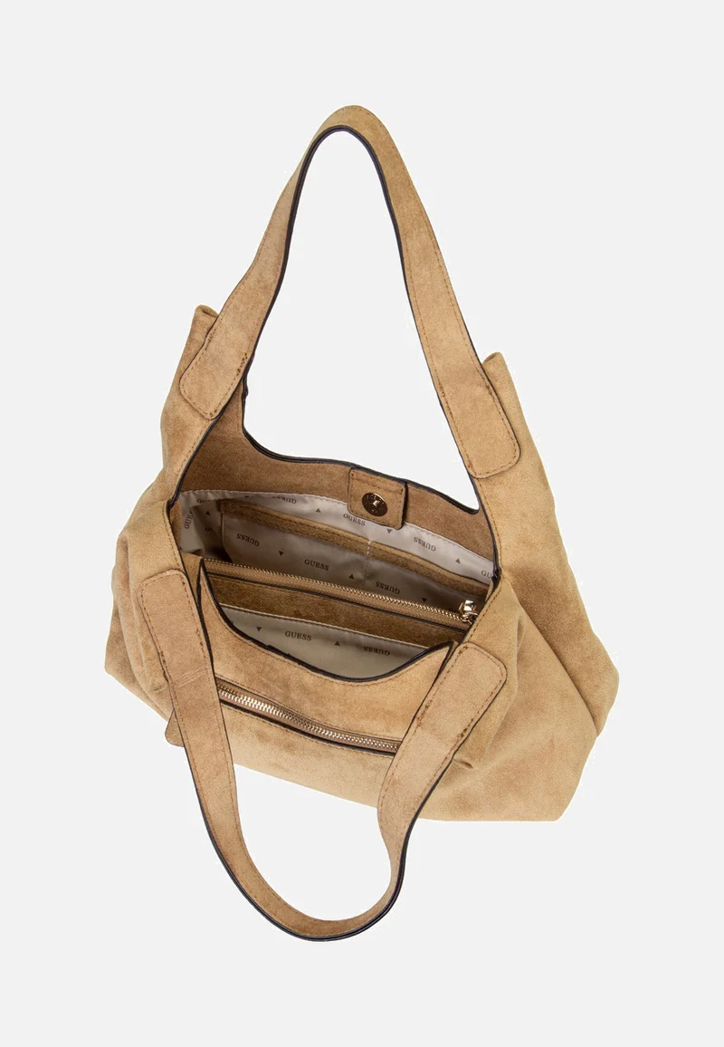 Sunset Small Suede 14010 Tan - Schultertasche