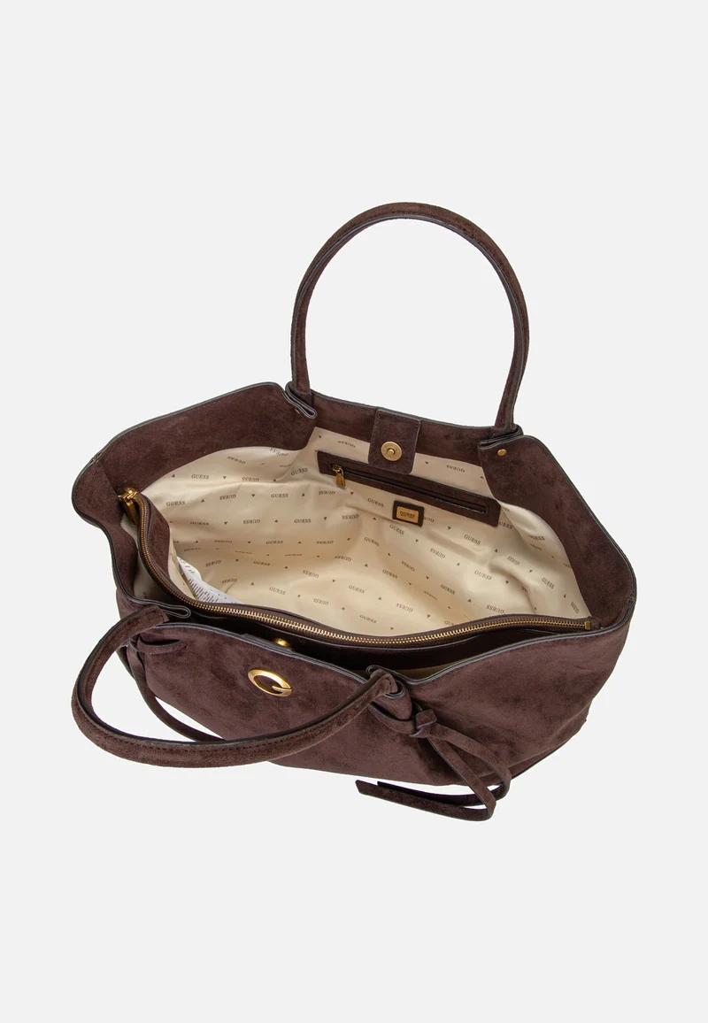 Allegra Girlfriend Suede 37230 Espresso - Tote Bag