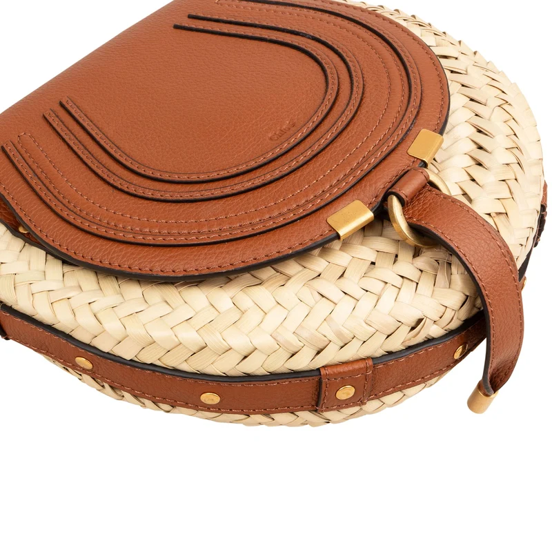 Chloé Raffia Marcie Basket Crossbody Bag