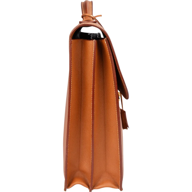 Hermès Brown Courchevel Leather Sac A Depeches Business Handbag