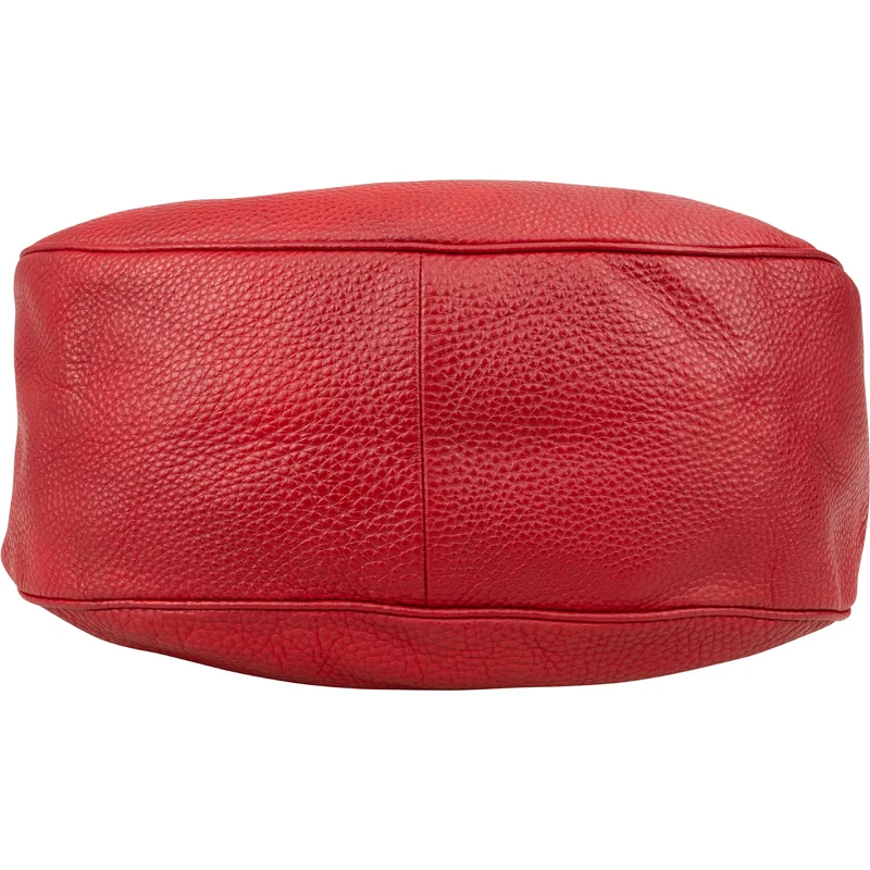 Prada Red Vitello Daino Leather Hobo Shoulder Bag
