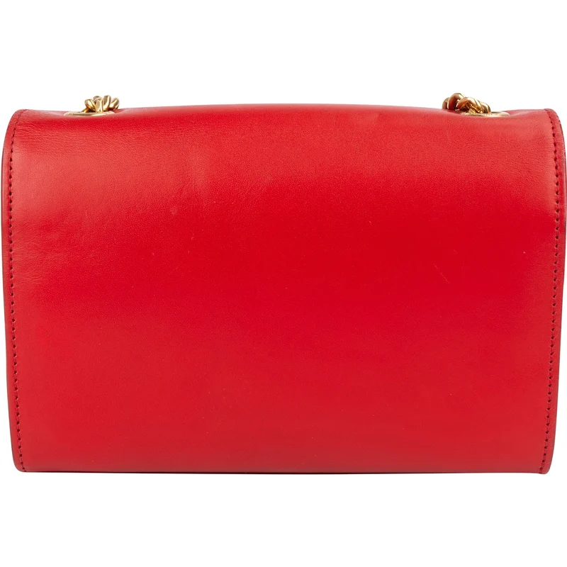 Saint Laurent Red Leather Kate Chain Crossbody Bag