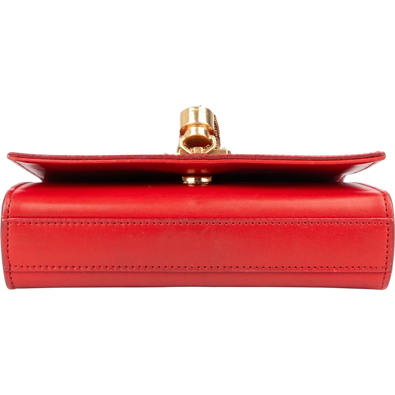 Saint Laurent Red Leather Kate Chain Crossbody Bag