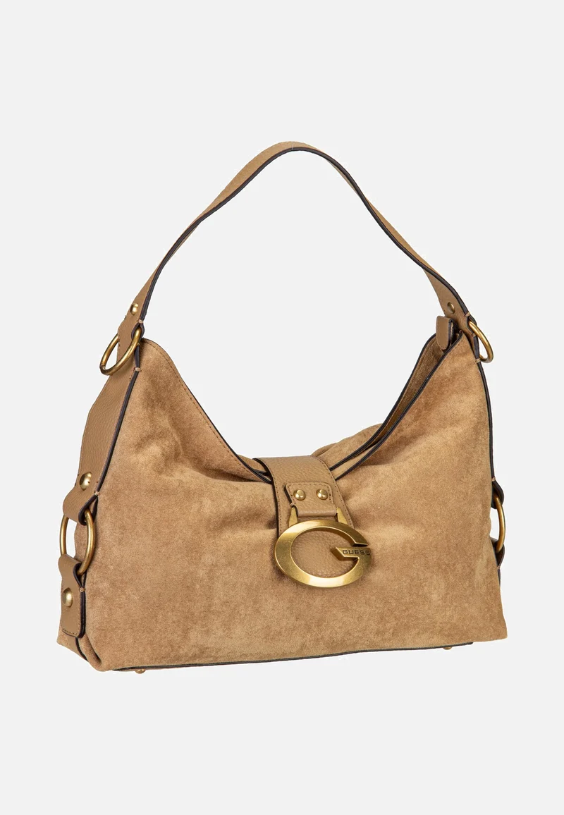 Camden Shoulder Suede 8180 Tan - Schultertasche