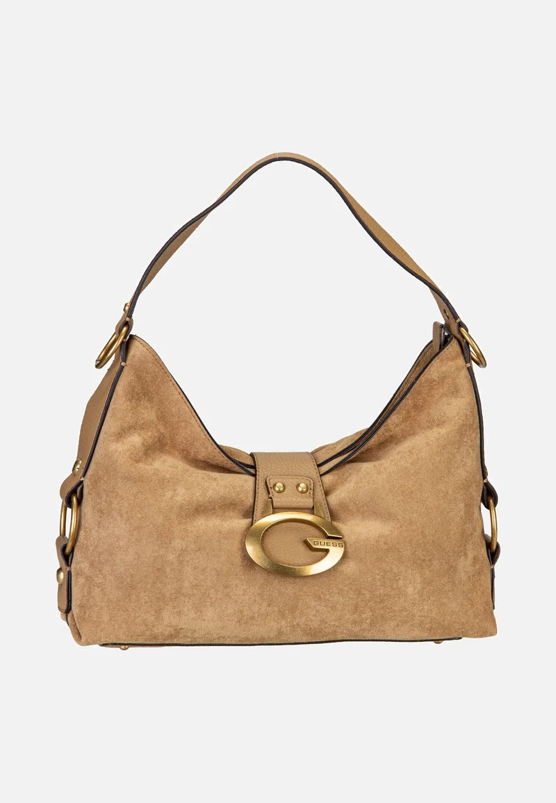 Camden Shoulder Suede 8180 Tan - Schultertasche
