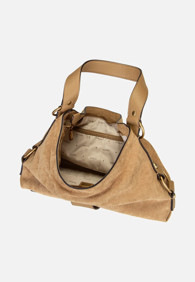 Camden Shoulder Suede 8180 Tan - Schultertasche