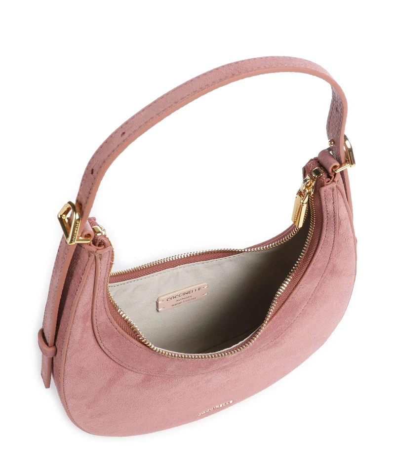 Coccinelle Whisper Suede Schultertasche winter rose
