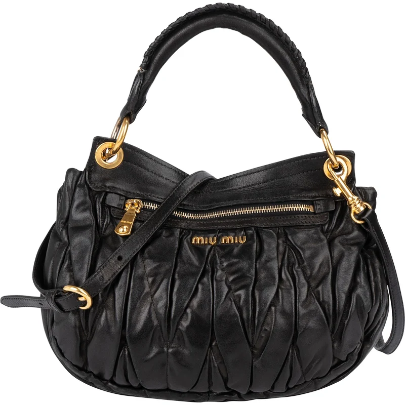 Miu Miu Matelassé Leather Coffer City Handbag