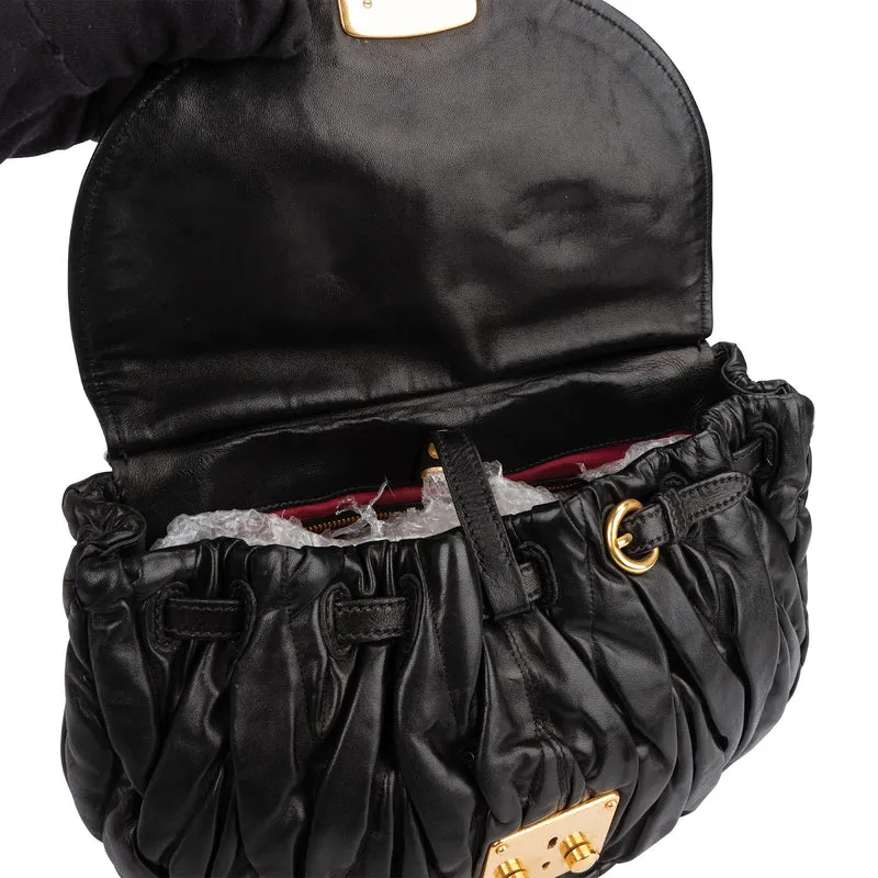 Miu Miu Matelassé Leather Coffer City Handbag