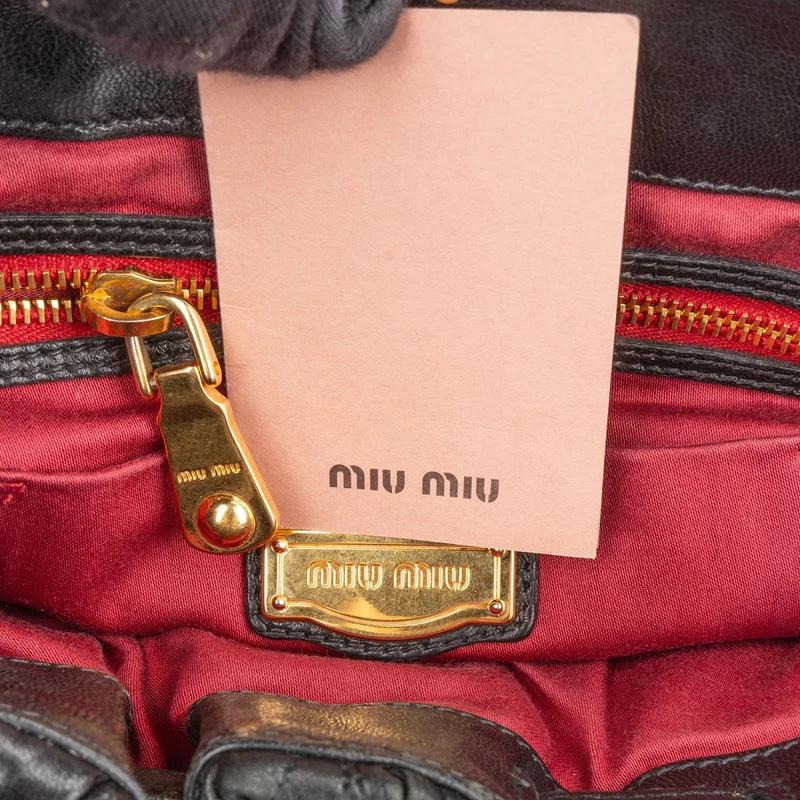 Miu Miu Matelassé Leather Coffer City Handbag