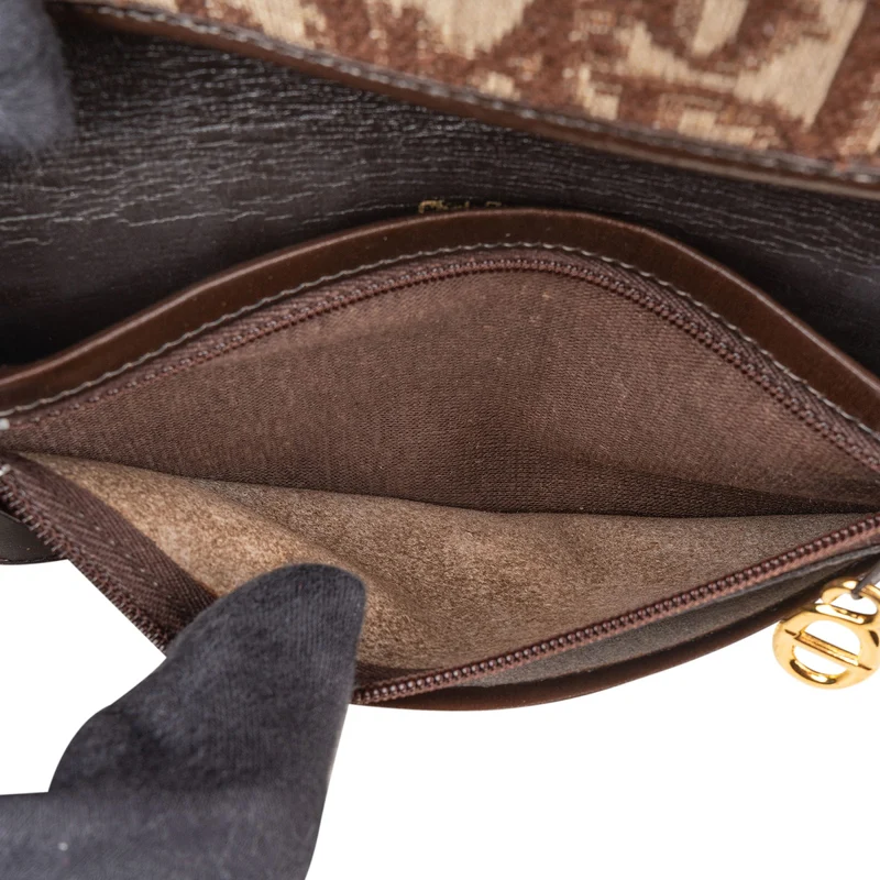 Christian Dior Monogram Trotter Canvas CD Flap Wallet