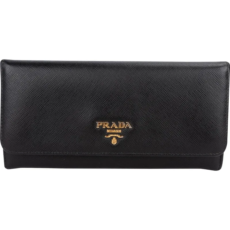 Prada Saffiano Leather Continental Wallet 1M1132