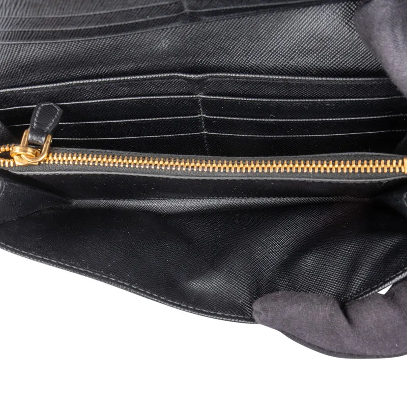 Prada Saffiano Leather Continental Wallet 1M1132