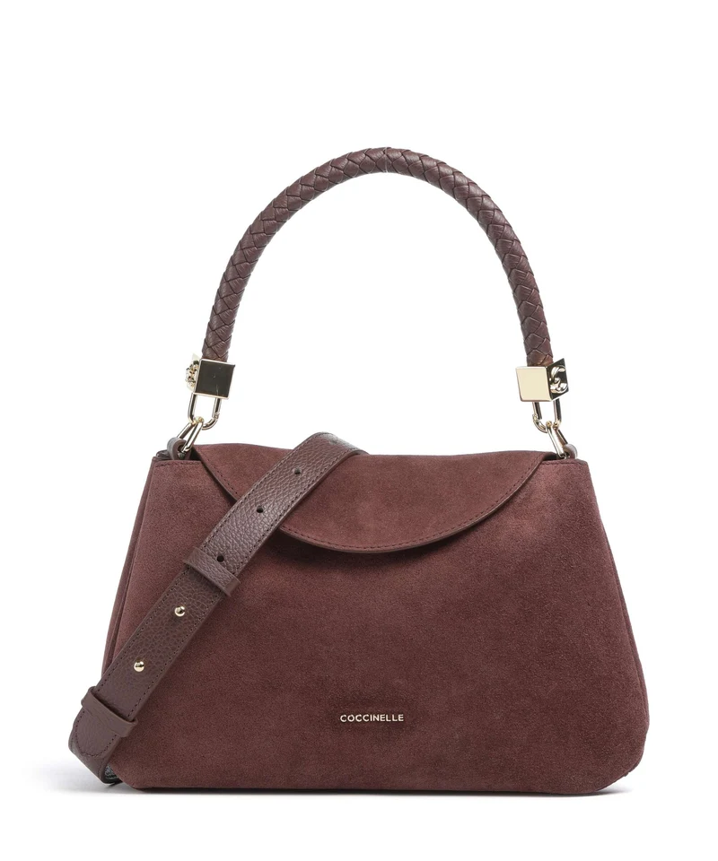 Coccinelle Tiggy Suede Schultertasche berry