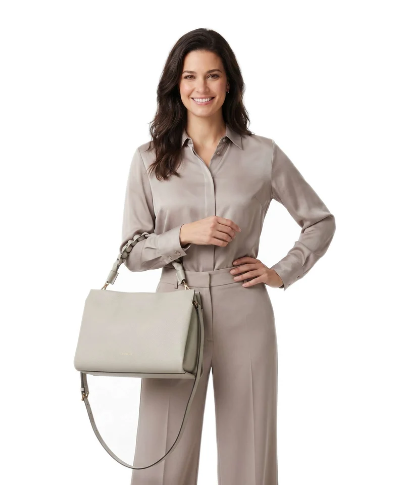 Coccinelle Boheme Grana Double Beuteltasche eucalipto/fango