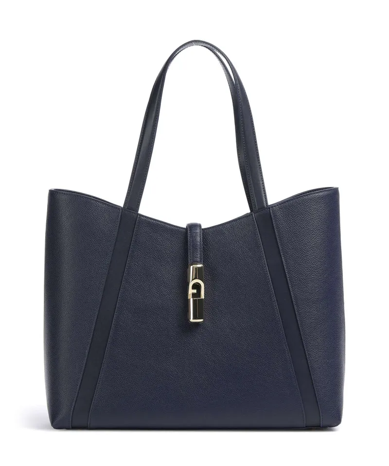 Furla Goccia L Shopper blu reale