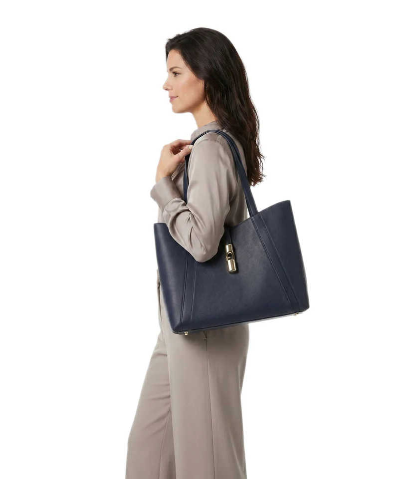 Furla Goccia L Shopper blu reale