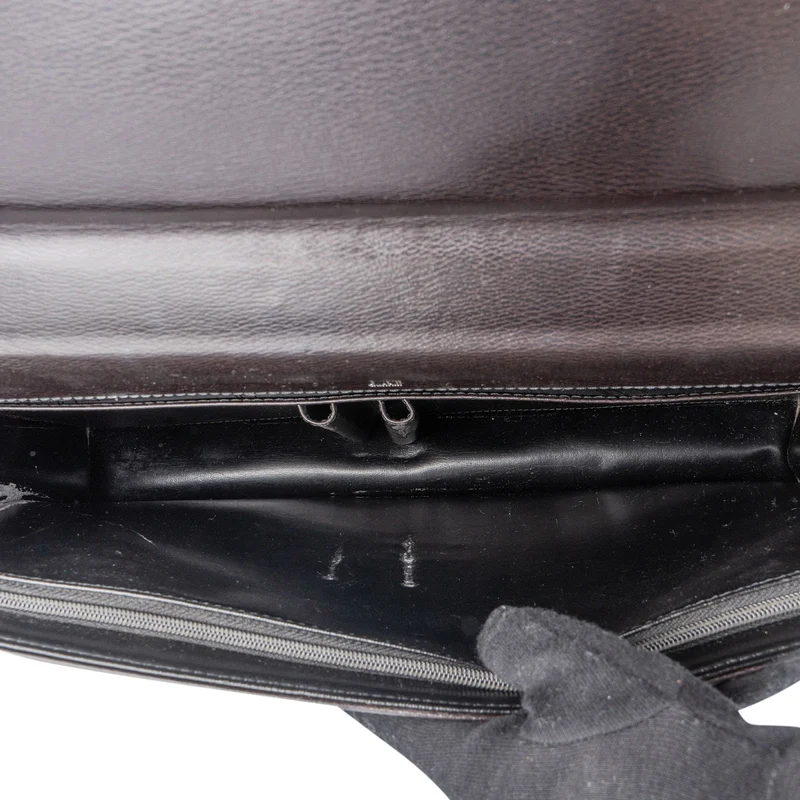 Dunhill Black Leather Briefcase Handbag