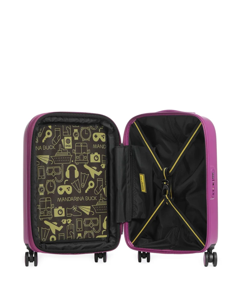 Mandarina Duck Logoduck+ 4-Rollen Trolley digital pink