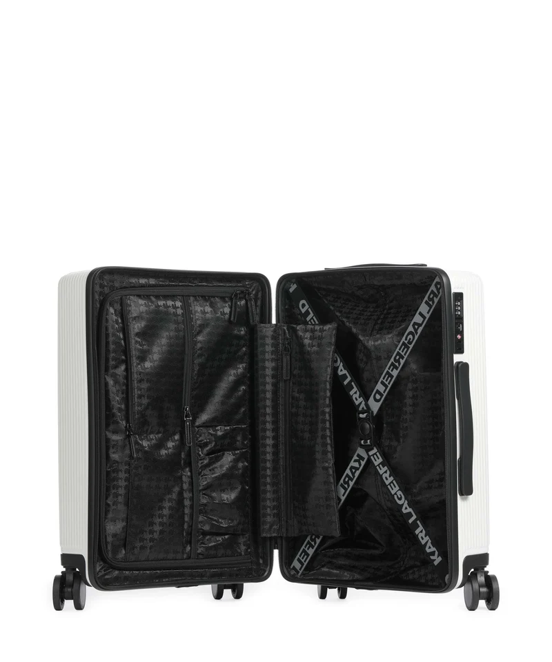 Karl Lagerfeld Ikon Choupette 4-Rollen Trolley off white