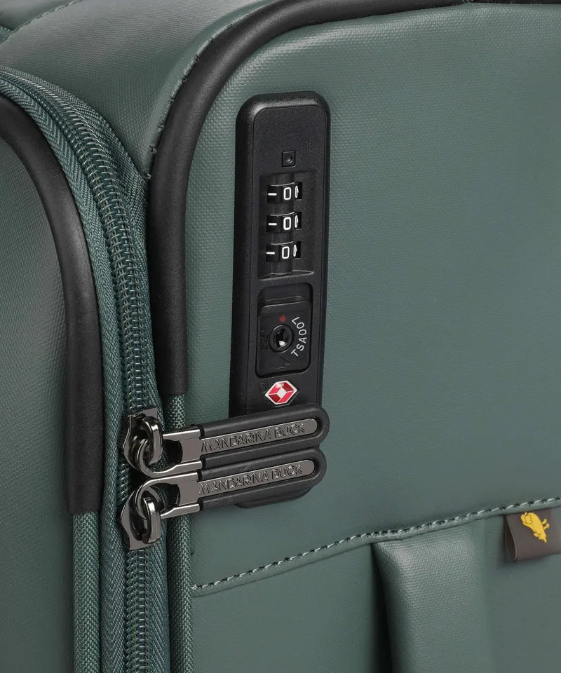 Mandarina Duck Coated 4-Rollen Trolley deep green