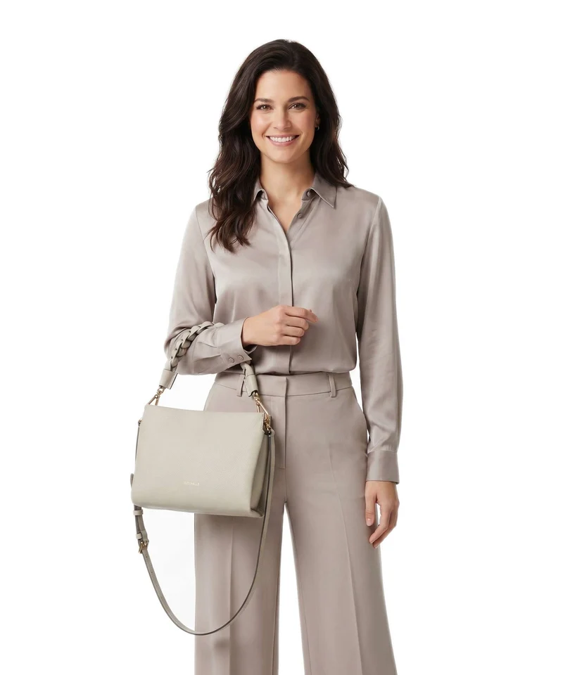 Coccinelle Boheme Grana Double Handtasche eucalipto/fango