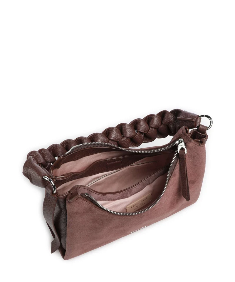 Coccinelle Boheme Suede Schultertasche berry