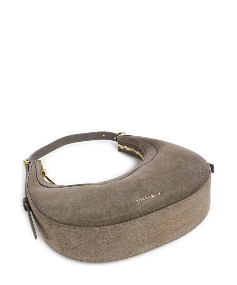 Coccinelle Whisper Suede Schultertasche fango