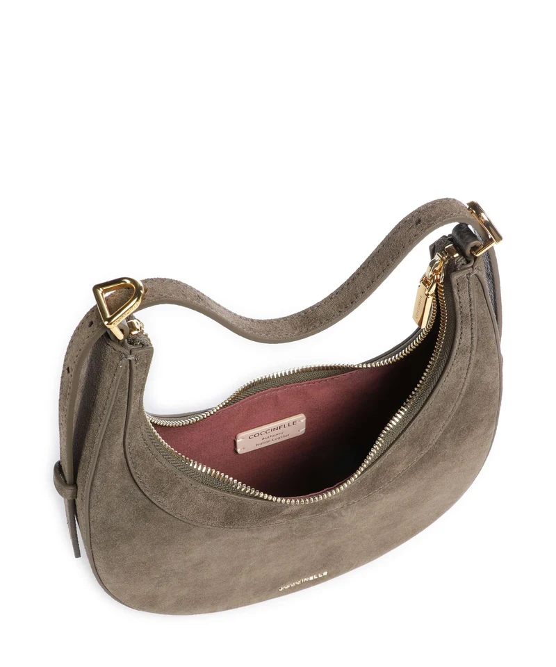 Coccinelle Whisper Suede Schultertasche fango