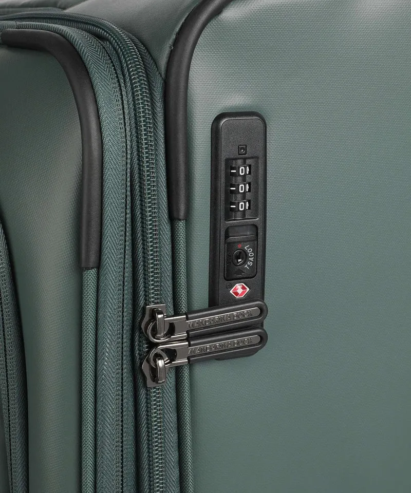 Mandarina Duck Coated 4-Rollen Trolley deep green
