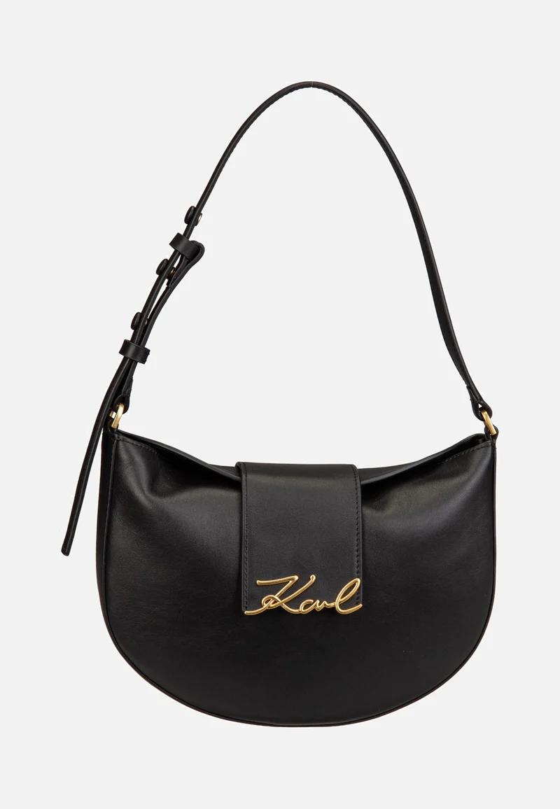 K/Signature FL Halfmoon SHB Black/Gold - Umhängetasche