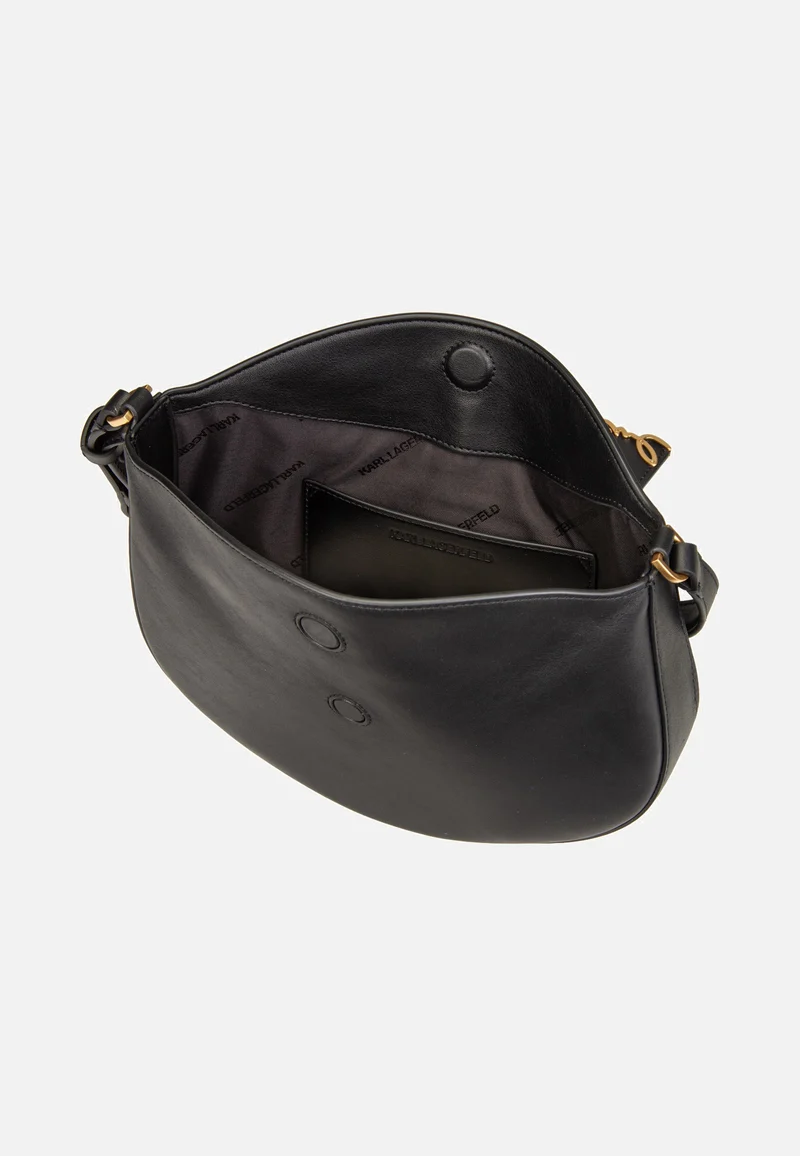 K/Signature FL Halfmoon SHB Black/Gold - Umhängetasche