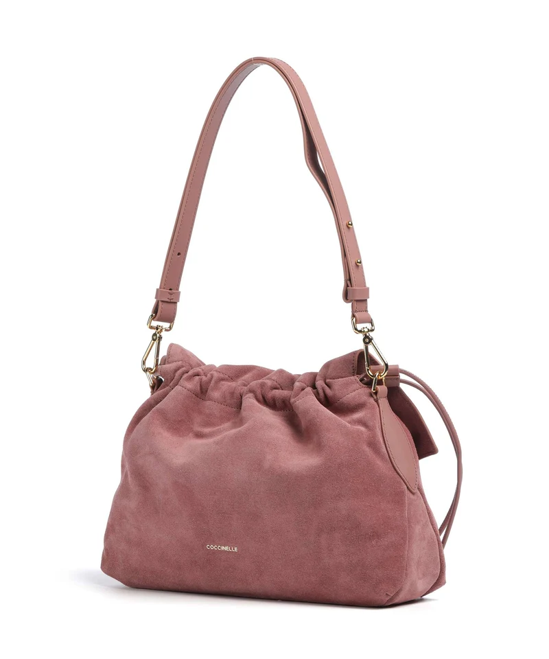 Coccinelle Lidia Suede Beuteltasche winter rose