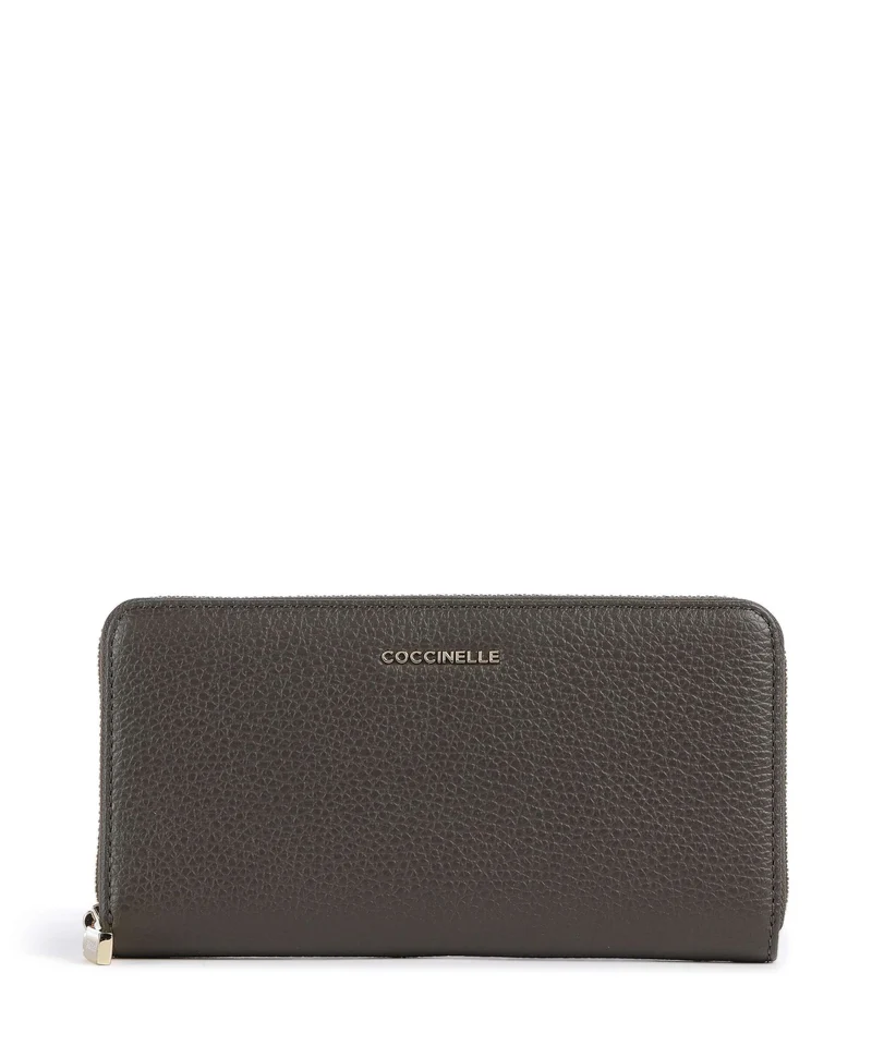 Coccinelle Metallic Soft Geldbörse fango