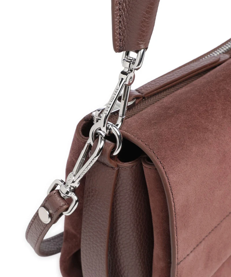 Coccinelle Boheme Suede Schultertasche berry