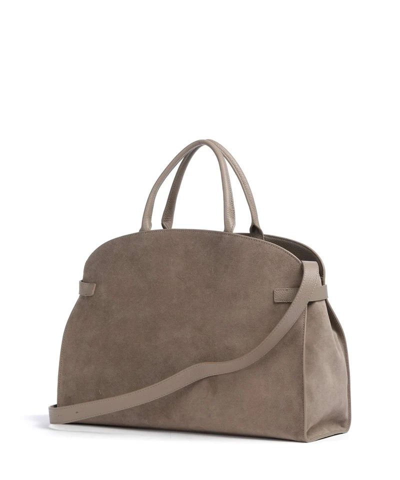 Coccinelle Sabine Suede Handtasche warm taupe