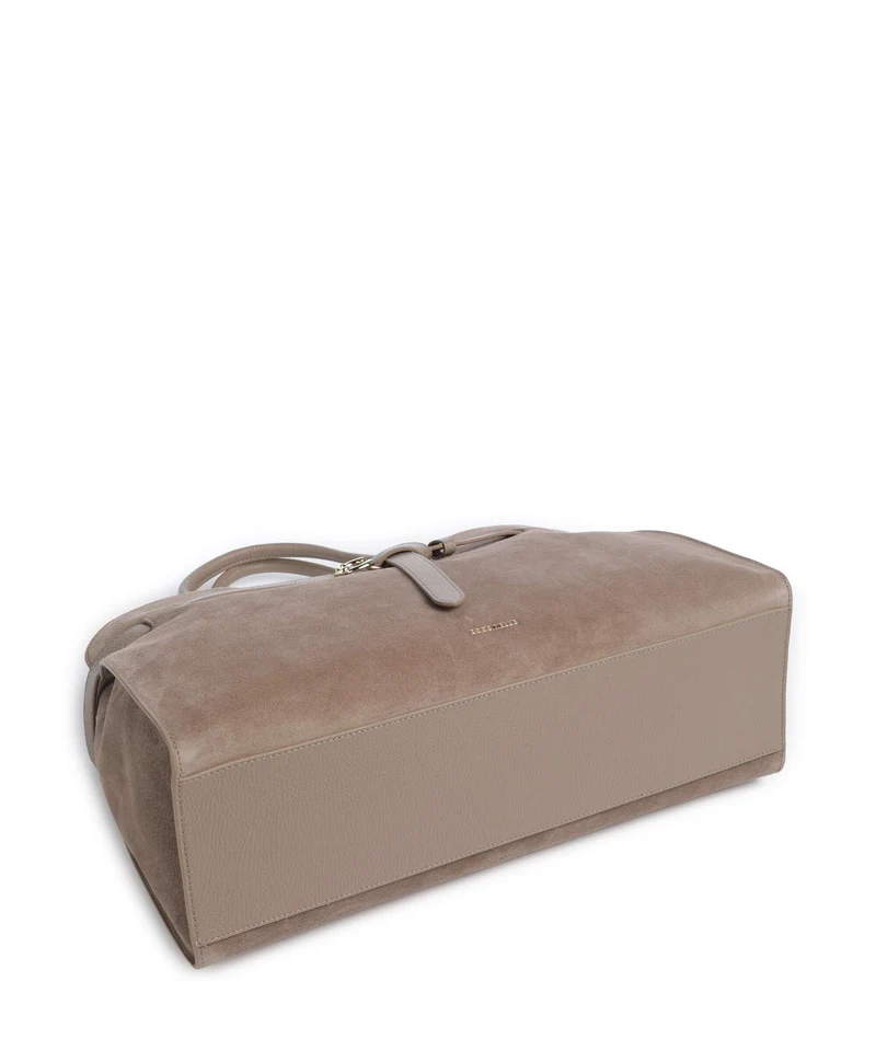 Coccinelle Sabine Suede Handtasche warm taupe