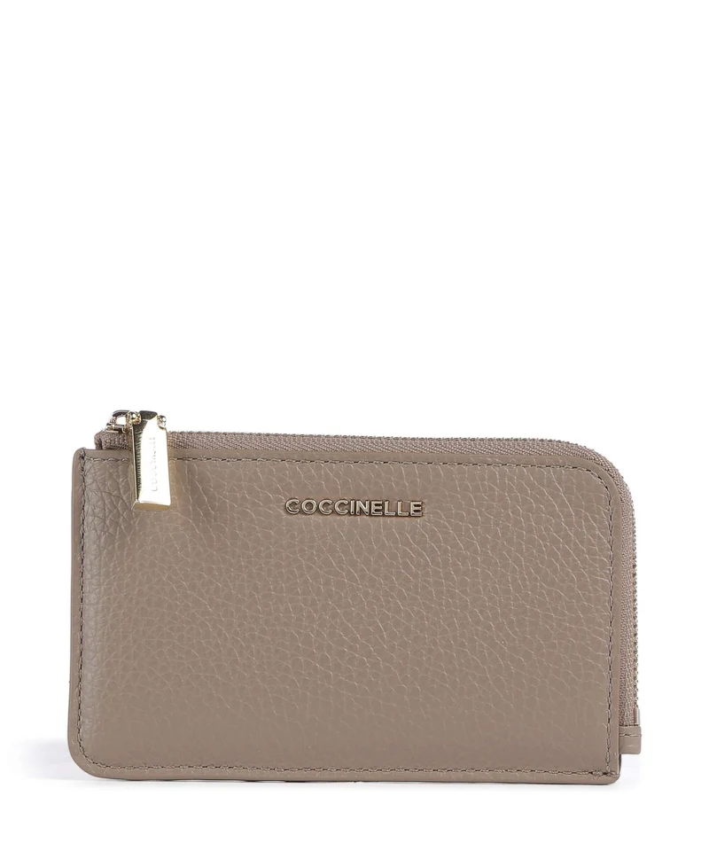 Coccinelle Metallic Soft Kreditkartenetui warm taupe