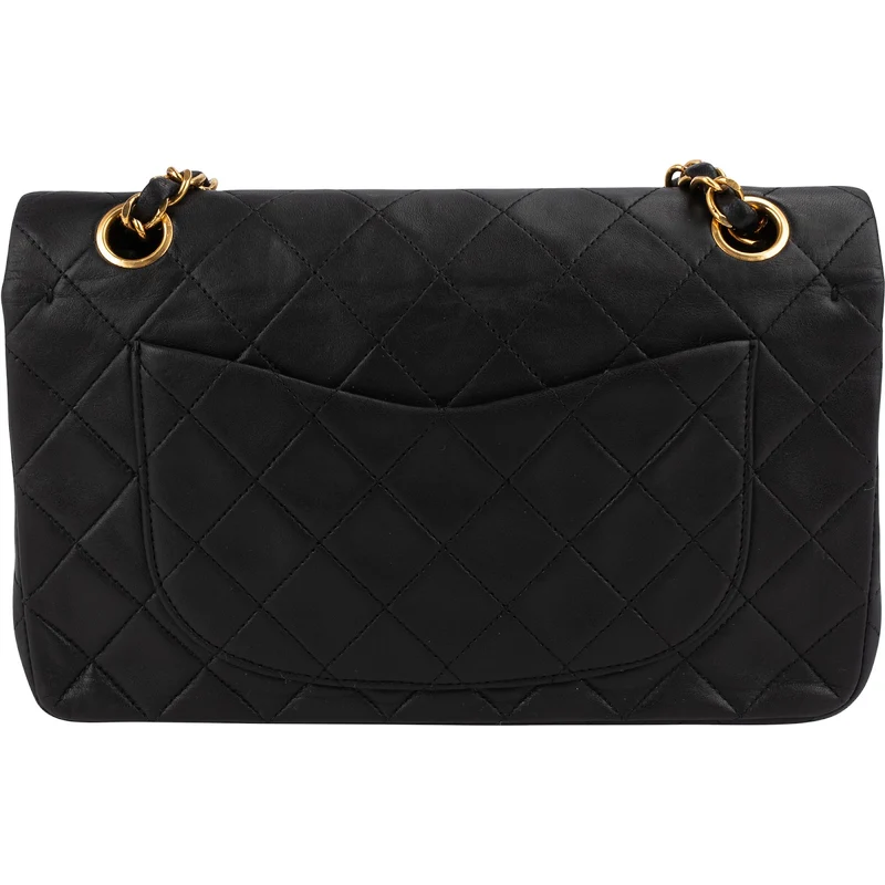 Chanel Quilted Lambskin 24K Gold Small Double Flap Shoulder Bag