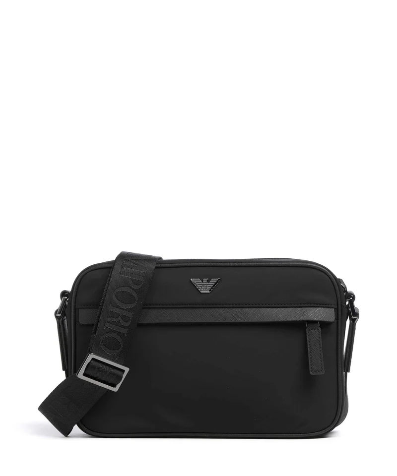 Emporio Armani Nylon Recycled Umhängetasche black beauty
