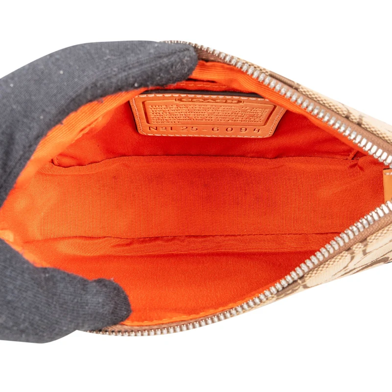 Coach Signature Monogram Pochette Handbag
