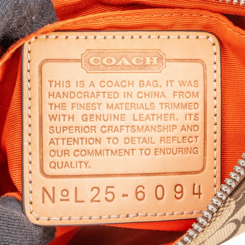 Coach Signature Monogram Pochette Handbag