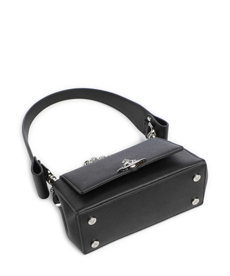 Vivienne Westwood Hazel Saffiano Plain Small Schultertasche black