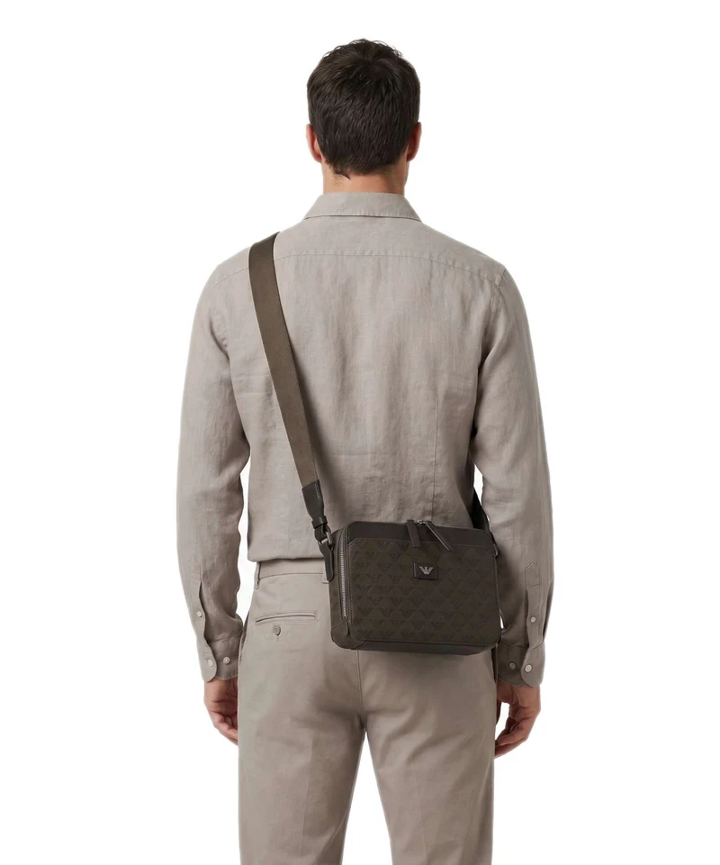 Emporio Armani Special Minorca Umhängetasche dark olive